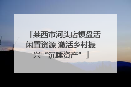 莱西市河头店镇盘活闲置资源 激活乡村振兴“沉睡资产”