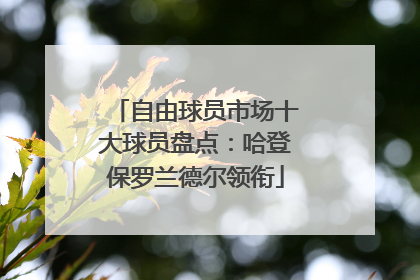 自由球员市场十大球员盘点：哈登保罗兰德尔领衔