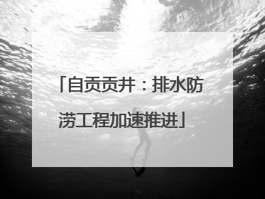 自贡贡井：排水防涝工程加速推进