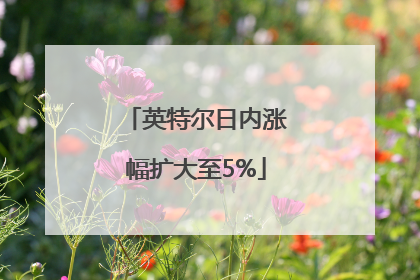 英特尔日内涨幅扩大至5%