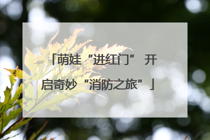 萌娃“进红门” 开启奇妙“消防之旅”