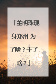 董明珠现身郑州 为了啥？干了啥？