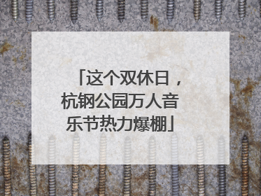 这个双休日，杭钢公园万人音乐节热力爆棚