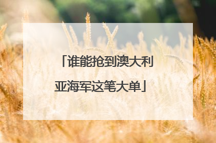 谁能抢到澳大利亚海军这笔大单