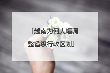 越南为何大幅调整省级行政区划