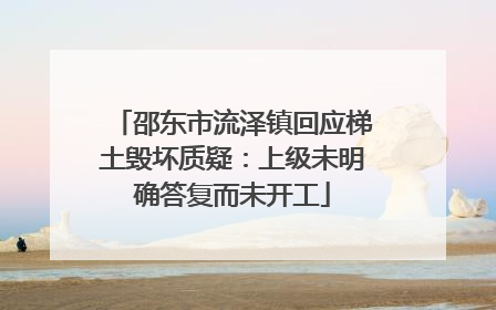 邵东市流泽镇回应梯土毁坏质疑：上级未明确答复而未开工