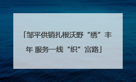邹平供销扎根沃野“绣”丰年 服务一线“织”富路