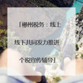 郴州税务：线上线下共同发力推进个税宣传辅导