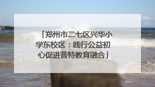 郑州市二七区兴华小学东校区：践行公益初心促进普特教育融合