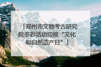 郑州市文物考古研究院多彩活动迎接“文化和自然遗产日”