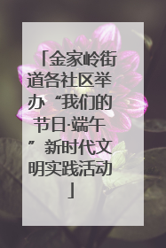 金家岭街道各社区举办“我们的节日·端午”新时代文明实践活动