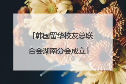 韩国留华校友总联合会湖南分会成立