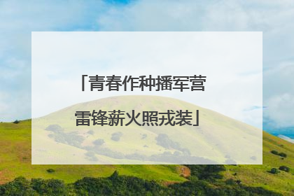 青春作种播军营 雷锋薪火照戎装