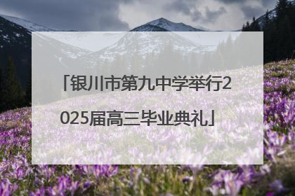 银川市第九中学举行2025届高三毕业典礼