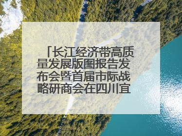 长江经济带高质量发展版图报告发布会暨首届市际战略研商会在四川宜宾成功举办