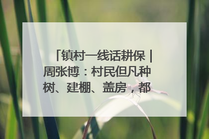 镇村一线话耕保｜周张博：村民但凡种树、建棚、盖房，都要向街道报批