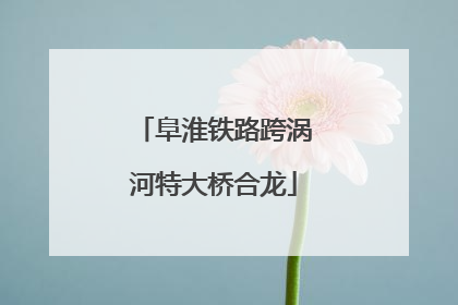 阜淮铁路跨涡河特大桥合龙