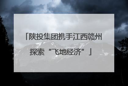 陕投集团携手江西赣州 探索“飞地经济”