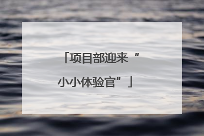 项目部迎来“小小体验官”