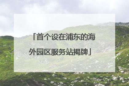 首个设在浦东的海外园区服务站揭牌