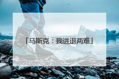 马斯克：我进退两难