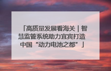 高质量发展看海关｜智慧监管系统助力宜宾打造中国“动力电池之都”