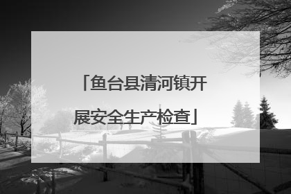 鱼台县清河镇开展安全生产检查