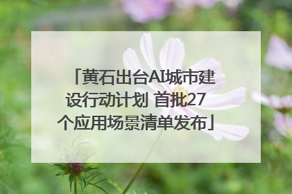 黄石出台AI城市建设行动计划 首批27个应用场景清单发布