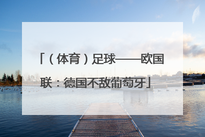 （体育）足球——欧国联：德国不敌葡萄牙
