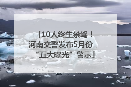 10人终生禁驾！河南交警发布5月份“五大曝光”警示