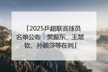 2025乒超联赛球员名单公布：樊振东、王楚钦、孙颖莎等在列