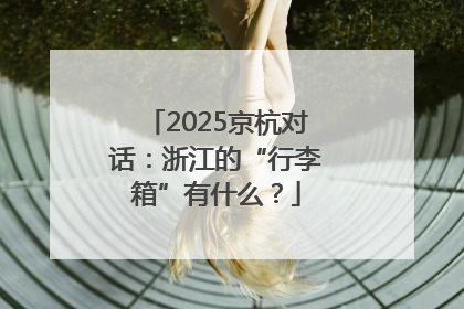 2025京杭对话：浙江的“行李箱”有什么？