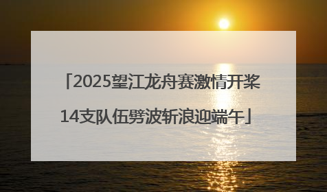 2025望江龙舟赛激情开桨 14支队伍劈波斩浪迎端午