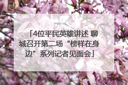 4位平民英雄讲述 聊城召开第二场“榜样在身边”系列记者见面会