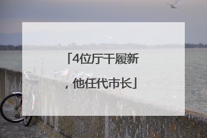 4位厅干履新，他任代市长