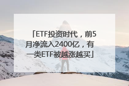 ETF投资时代，前5月净流入2400亿，有一类ETF被越涨越买